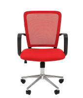 Изображение кресло chairman 698 хром красное